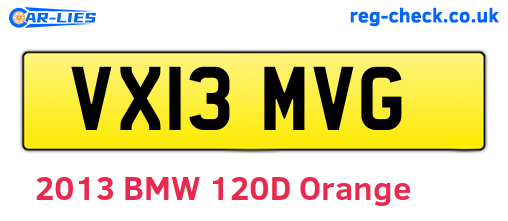VX13MVG are the vehicle registration plates.