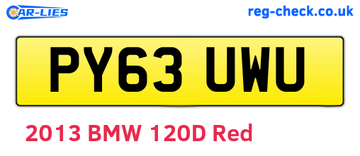 PY63UWU are the vehicle registration plates.