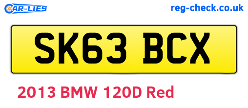 SK63BCX are the vehicle registration plates.