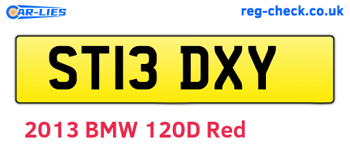 ST13DXY are the vehicle registration plates.
