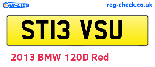 ST13VSU are the vehicle registration plates.