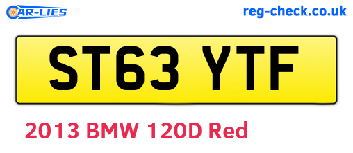ST63YTF are the vehicle registration plates.