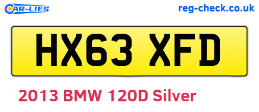 HX63XFD are the vehicle registration plates.