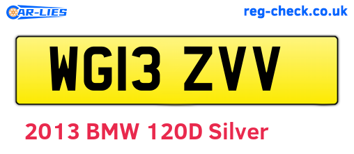 WG13ZVV are the vehicle registration plates.