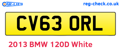 CV63ORL are the vehicle registration plates.