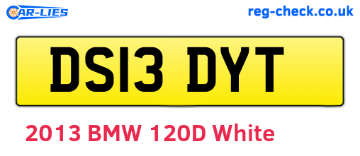 DS13DYT are the vehicle registration plates.