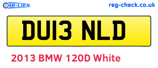 DU13NLD are the vehicle registration plates.