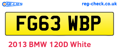 FG63WBP are the vehicle registration plates.