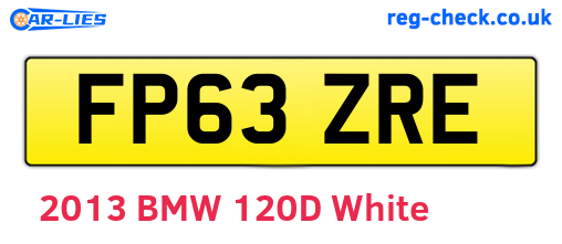 FP63ZRE are the vehicle registration plates.