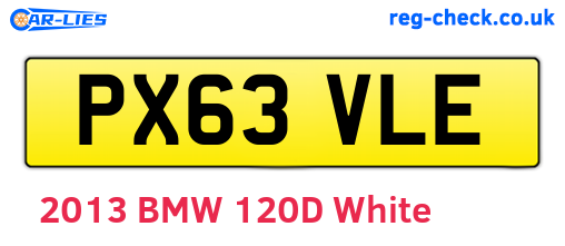 PX63VLE are the vehicle registration plates.