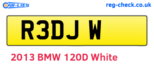 R3DJW are the vehicle registration plates.