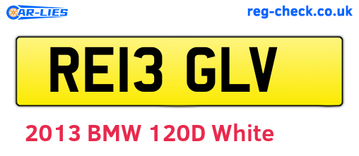 RE13GLV are the vehicle registration plates.