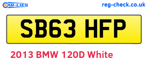 SB63HFP are the vehicle registration plates.