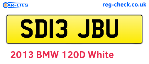 SD13JBU are the vehicle registration plates.