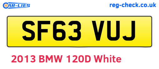 SF63VUJ are the vehicle registration plates.