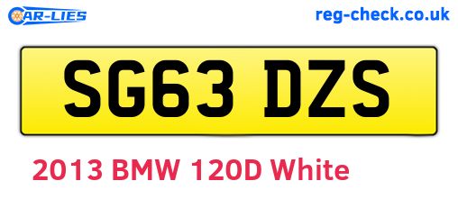 SG63DZS are the vehicle registration plates.