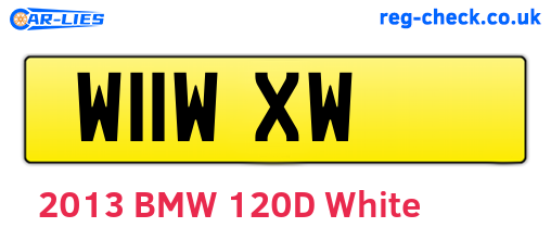W11WXW are the vehicle registration plates.