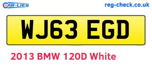 WJ63EGD are the vehicle registration plates.