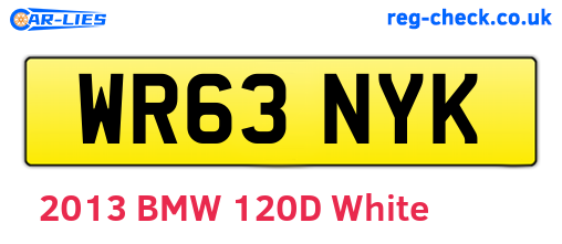 WR63NYK are the vehicle registration plates.