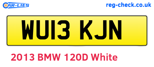 WU13KJN are the vehicle registration plates.
