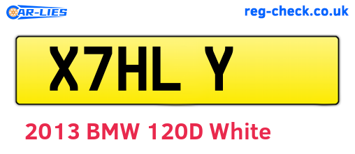 X7HLY are the vehicle registration plates.