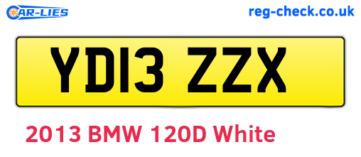 YD13ZZX are the vehicle registration plates.