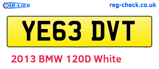 YE63DVT are the vehicle registration plates.