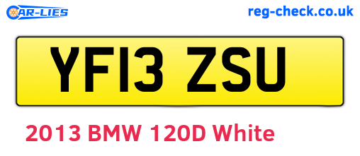 YF13ZSU are the vehicle registration plates.