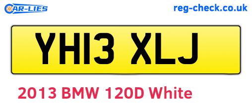 YH13XLJ are the vehicle registration plates.