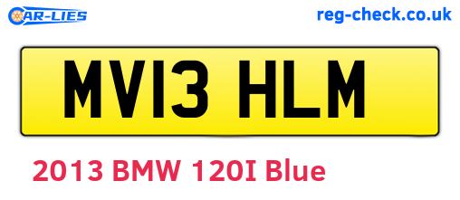 MV13HLM are the vehicle registration plates.