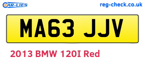 MA63JJV are the vehicle registration plates.
