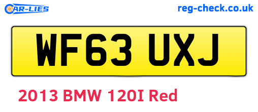 WF63UXJ are the vehicle registration plates.