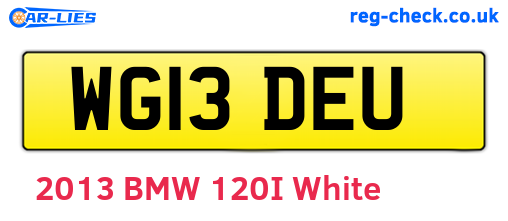 WG13DEU are the vehicle registration plates.