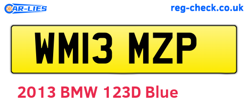 WM13MZP are the vehicle registration plates.