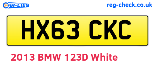 HX63CKC are the vehicle registration plates.