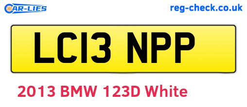 LC13NPP are the vehicle registration plates.
