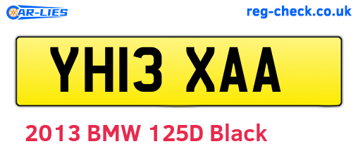 YH13XAA are the vehicle registration plates.