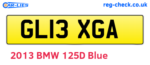 GL13XGA are the vehicle registration plates.