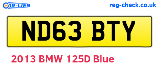 ND63BTY are the vehicle registration plates.