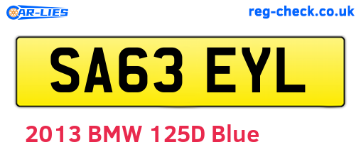 SA63EYL are the vehicle registration plates.