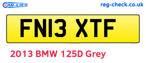 FN13XTF are the vehicle registration plates.