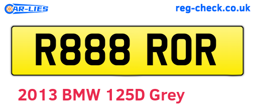 R888ROR are the vehicle registration plates.