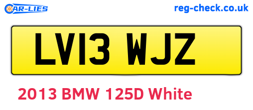 LV13WJZ are the vehicle registration plates.