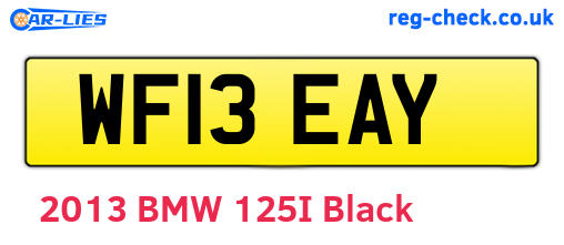 WF13EAY are the vehicle registration plates.