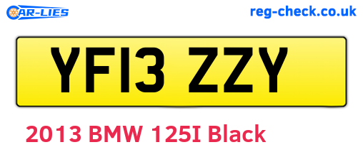 YF13ZZY are the vehicle registration plates.