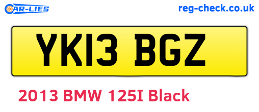 YK13BGZ are the vehicle registration plates.
