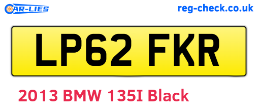 LP62FKR are the vehicle registration plates.