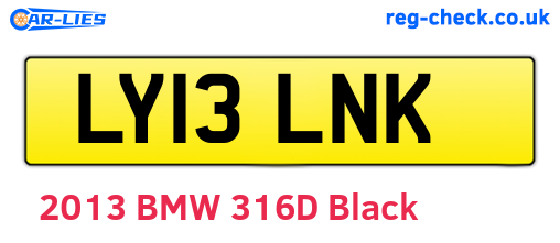 LY13LNK are the vehicle registration plates.