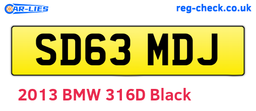 SD63MDJ are the vehicle registration plates.