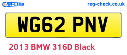 WG62PNV are the vehicle registration plates.